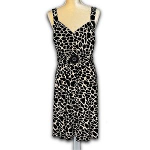 En Focus Studio Giraffe print brown cocktail party dress Size: 20W